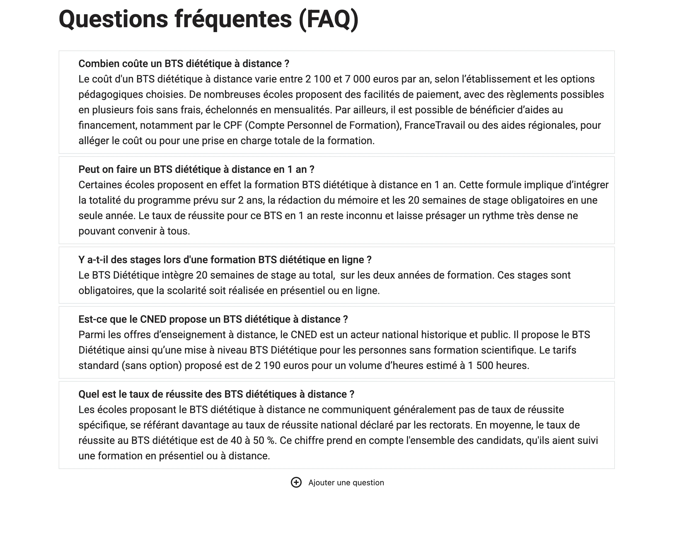 Yoast FAQ-blok met eenvoudige tekst
