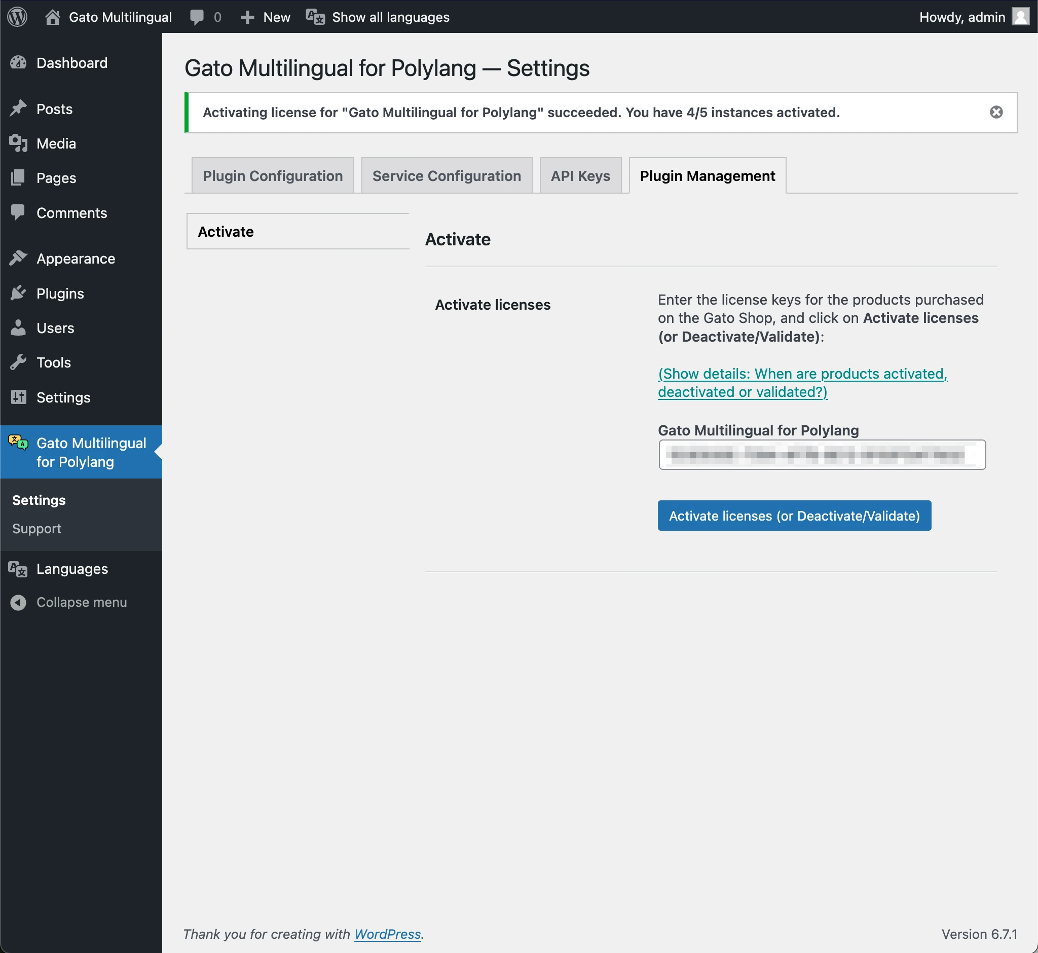 Plugin geactiveerd